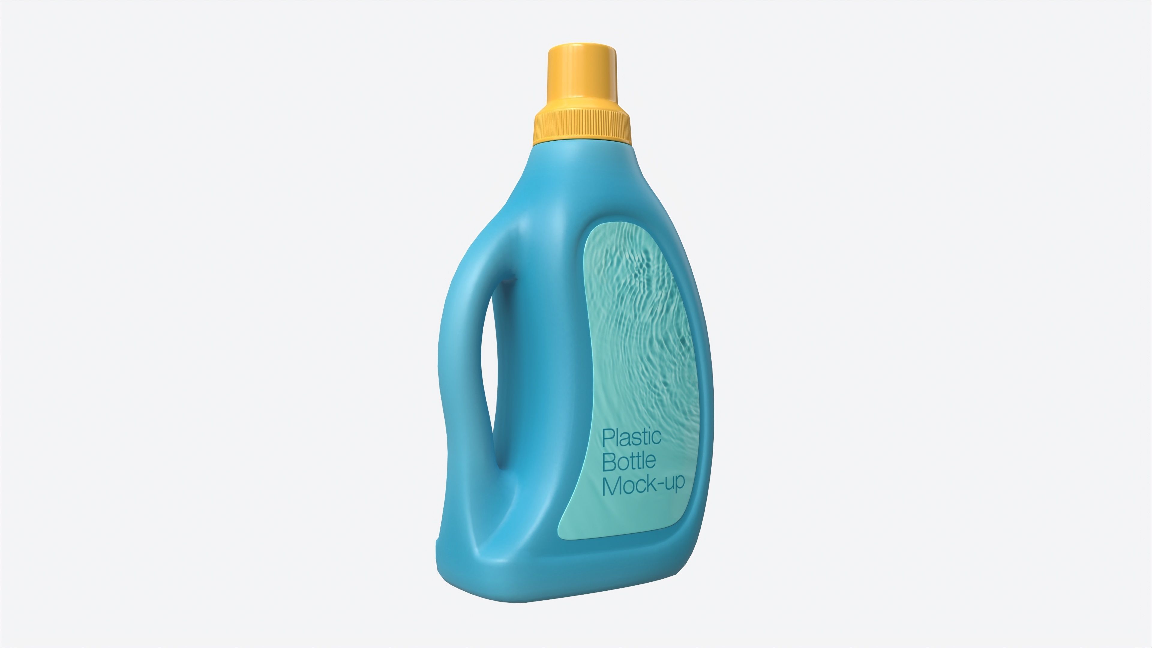 Plastic Bottle with Handle Mockup 01 3D model_1