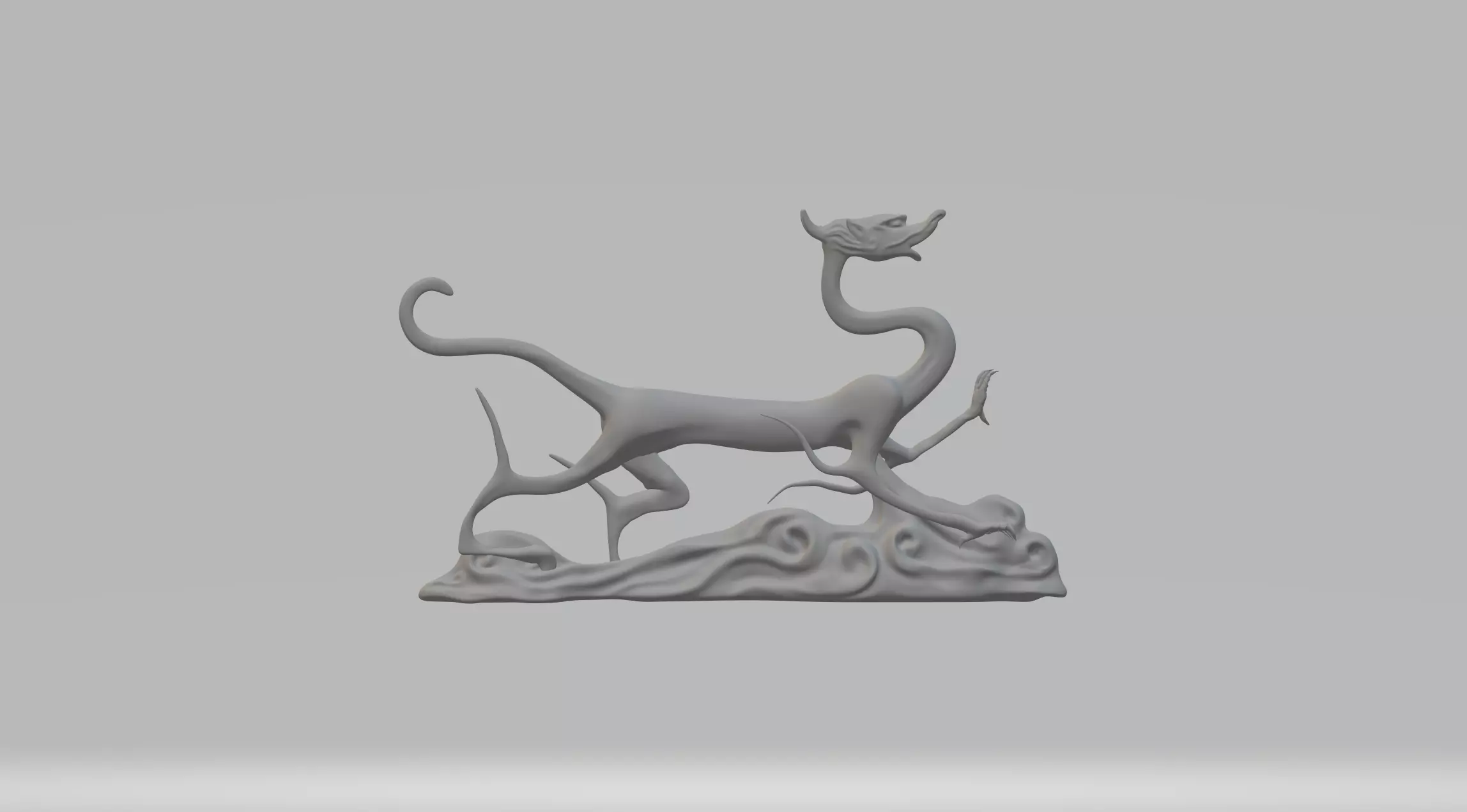 Qinglong Chinese religion - Dragon 3D print model
