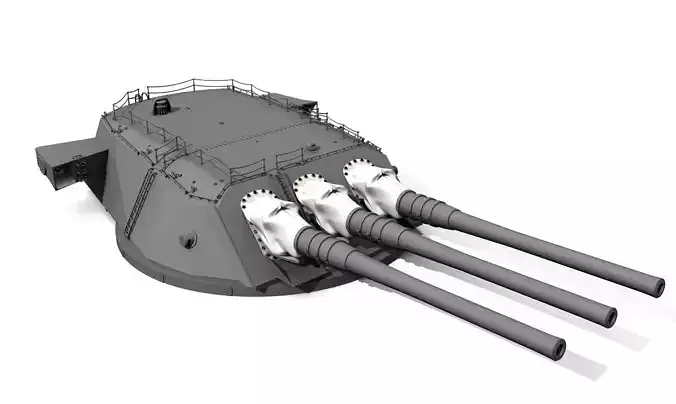 main caliber guns 3D print model