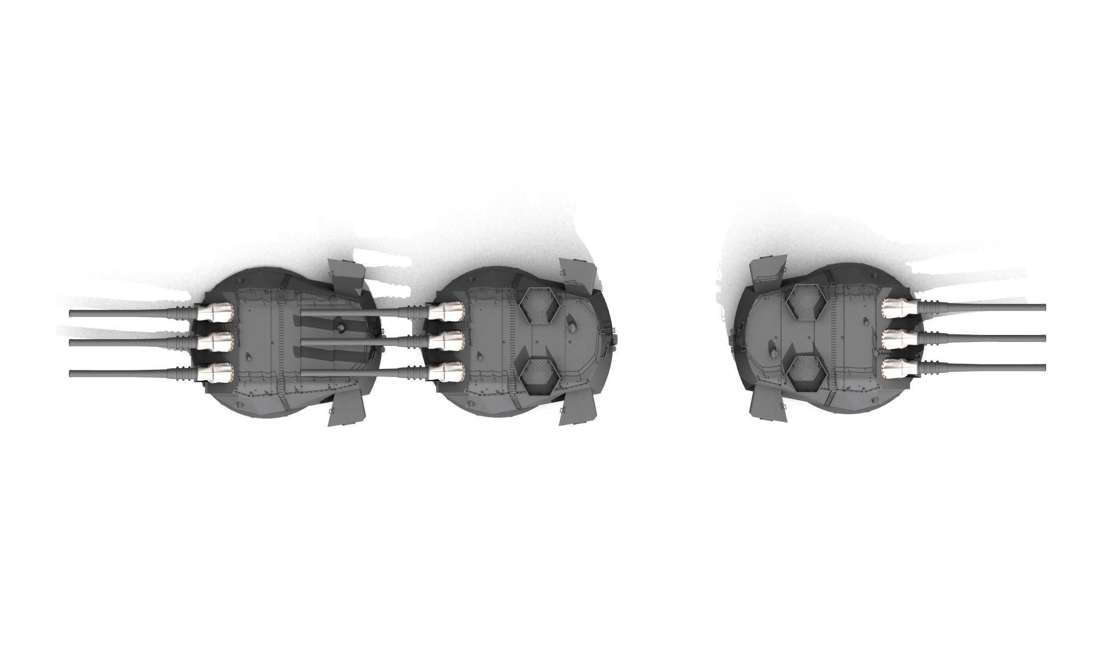 main caliber guns 3D print model_6