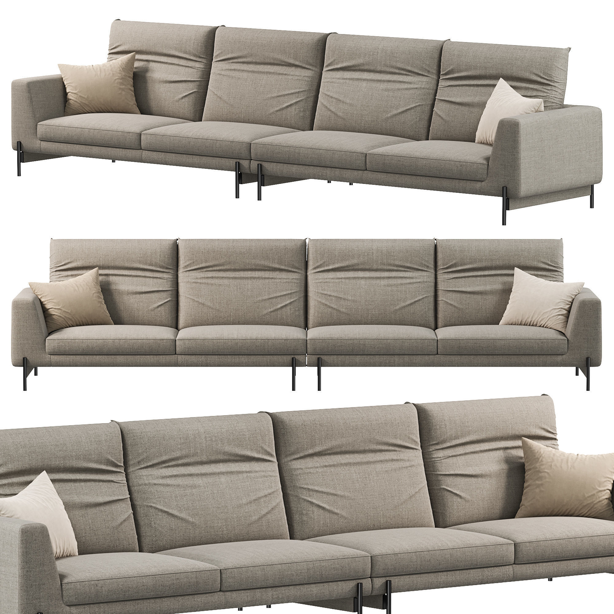 KIM HIGH Sofa By DitreItalia 3D model_2
