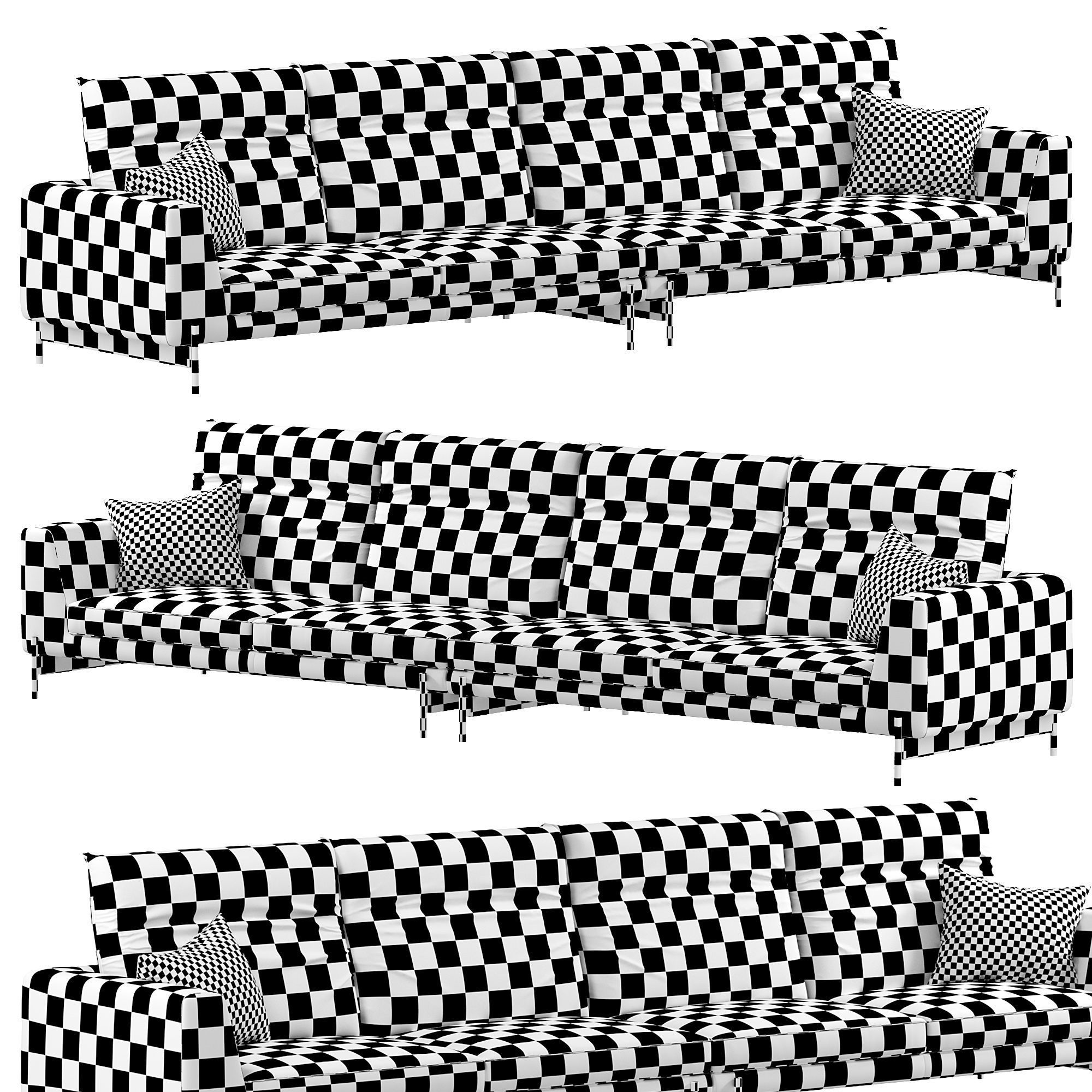 KIM HIGH Sofa By DitreItalia 3D model_4