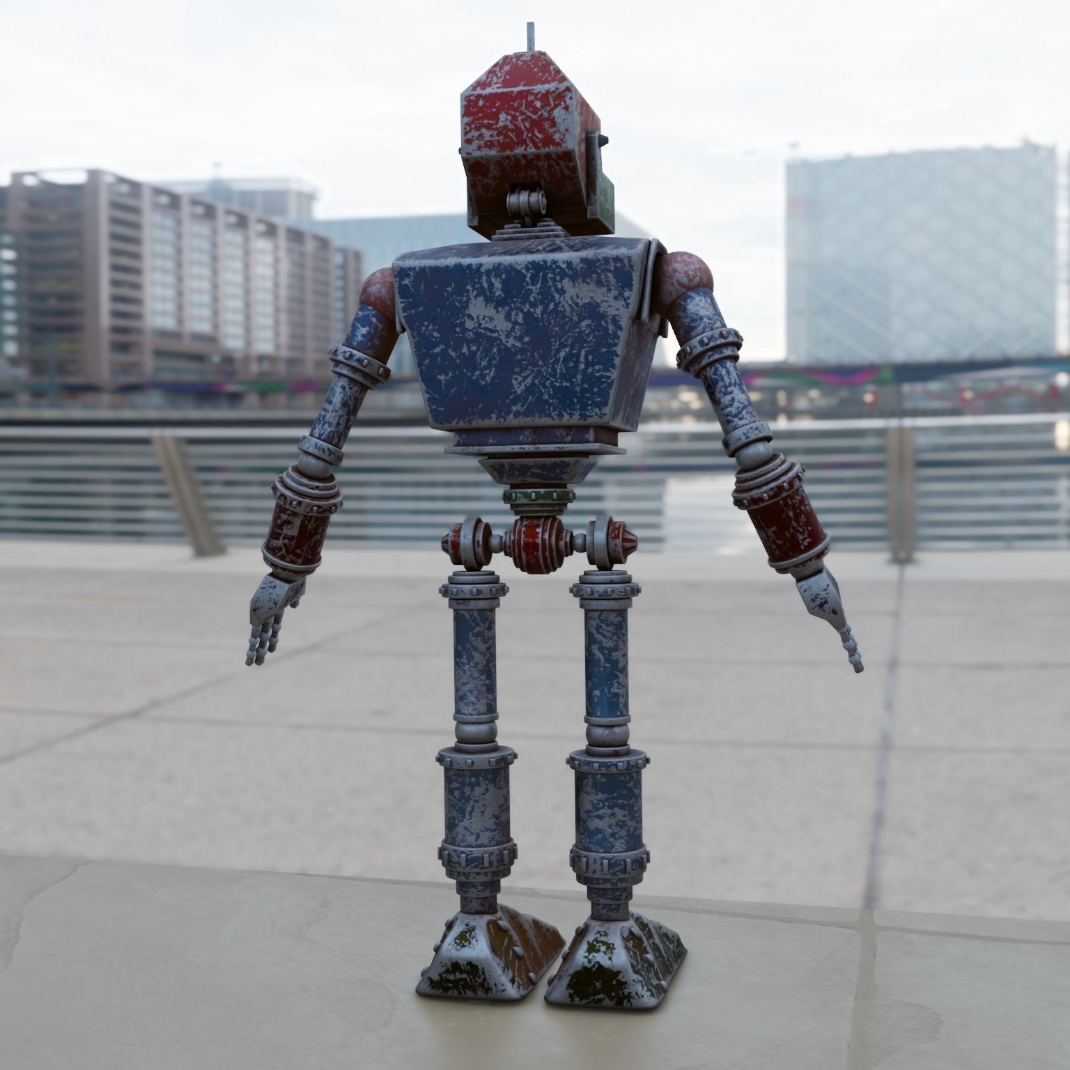 Mecha Robot Game Ready Model Low-poly 3D model_15