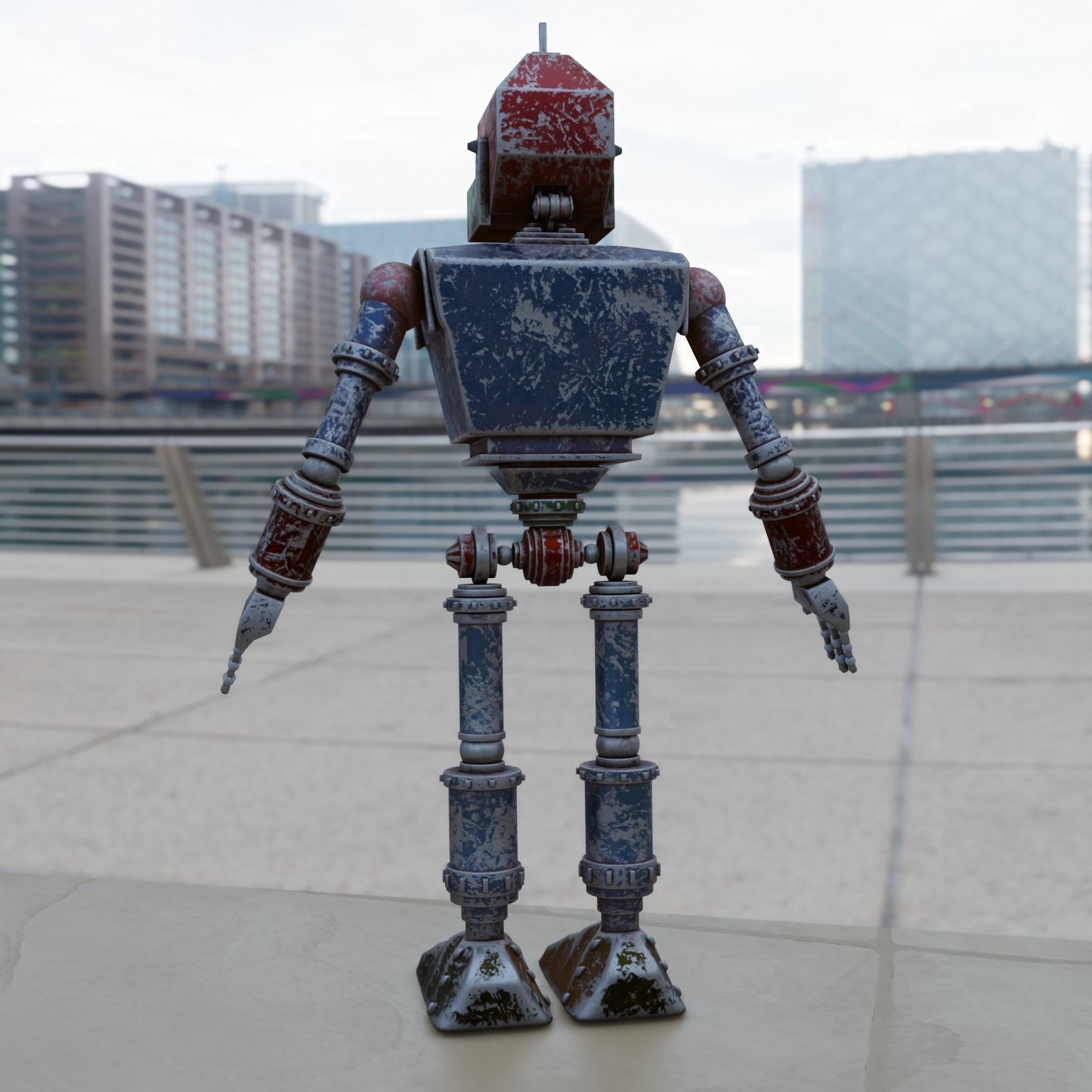 Mecha Robot Game Ready Model Low-poly 3D model_19