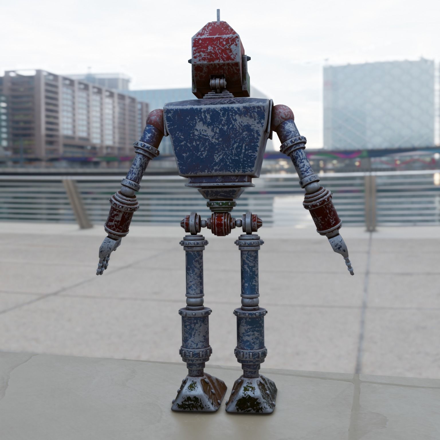 Mecha Robot Game Ready Model Low-poly 3D model_16