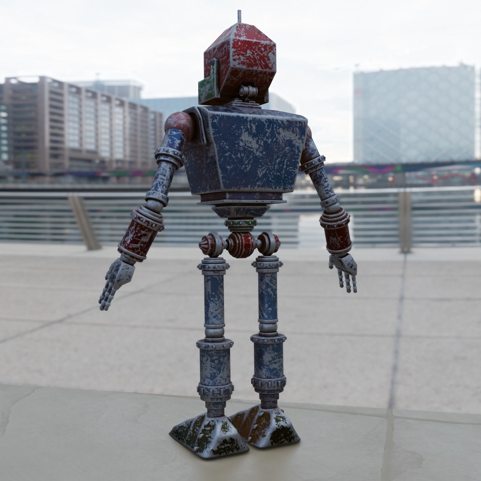 Mecha Robot Game Ready Model Low-poly 3D model_22
