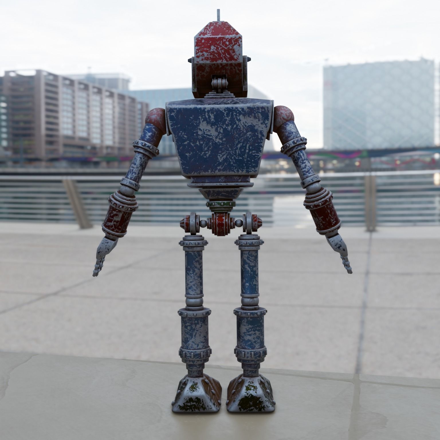 Mecha Robot Game Ready Model Low-poly 3D model_17