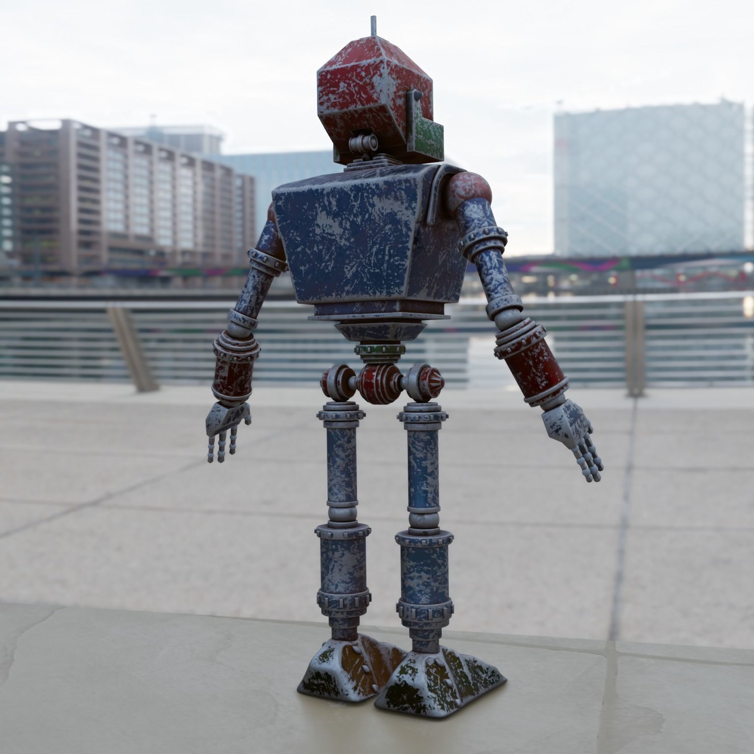 Mecha Robot Game Ready Model Low-poly 3D model_12