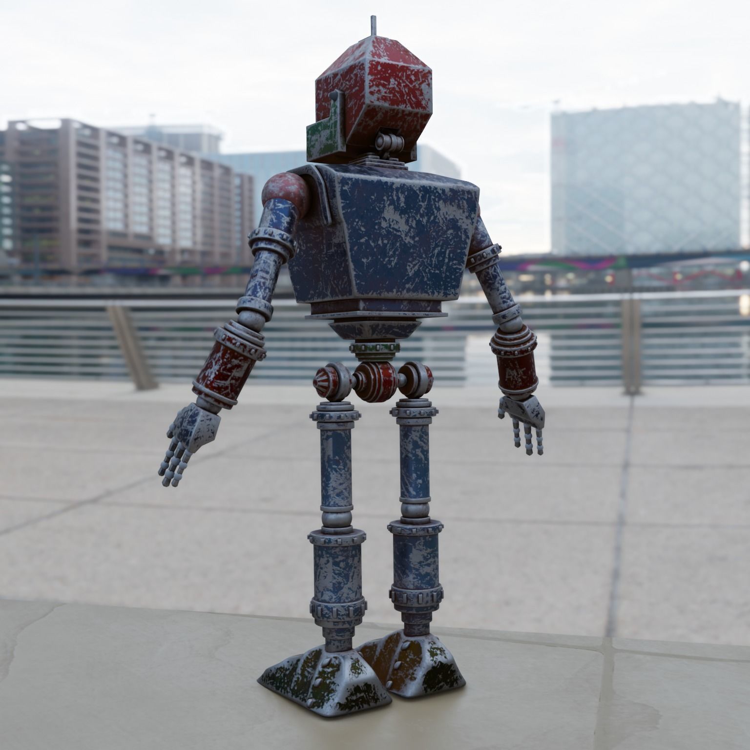 Mecha Robot Game Ready Model Low-poly 3D model_23