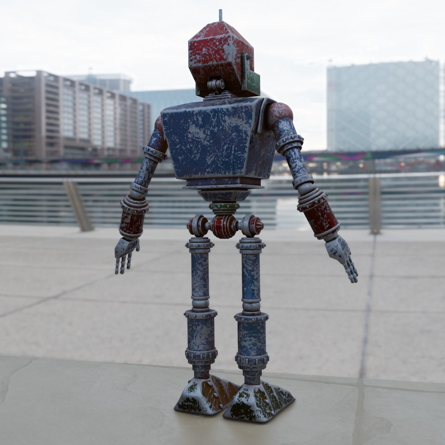 Mecha Robot Game Ready Model Low-poly 3D model_13