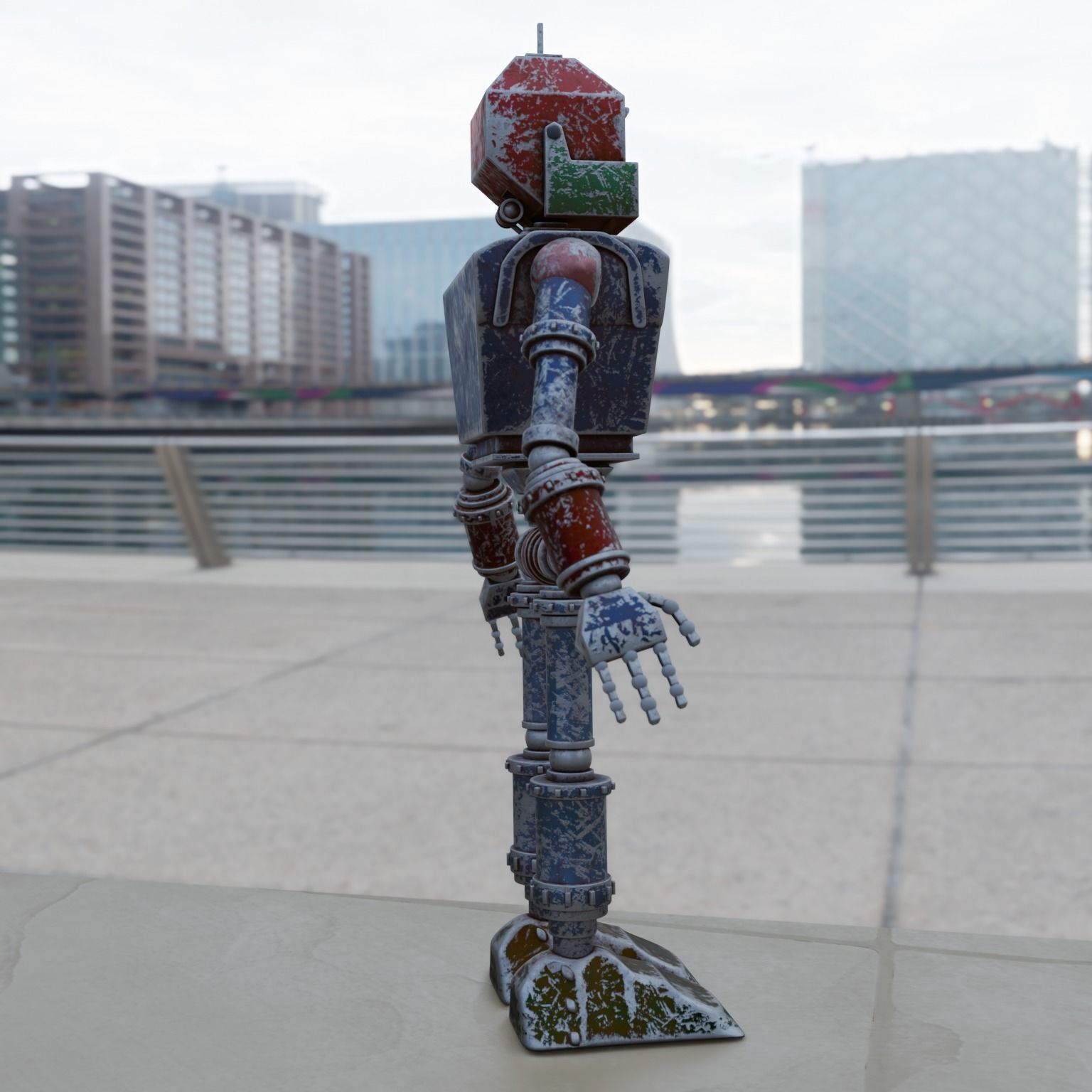 Mecha Robot Game Ready Model Low-poly 3D model_4