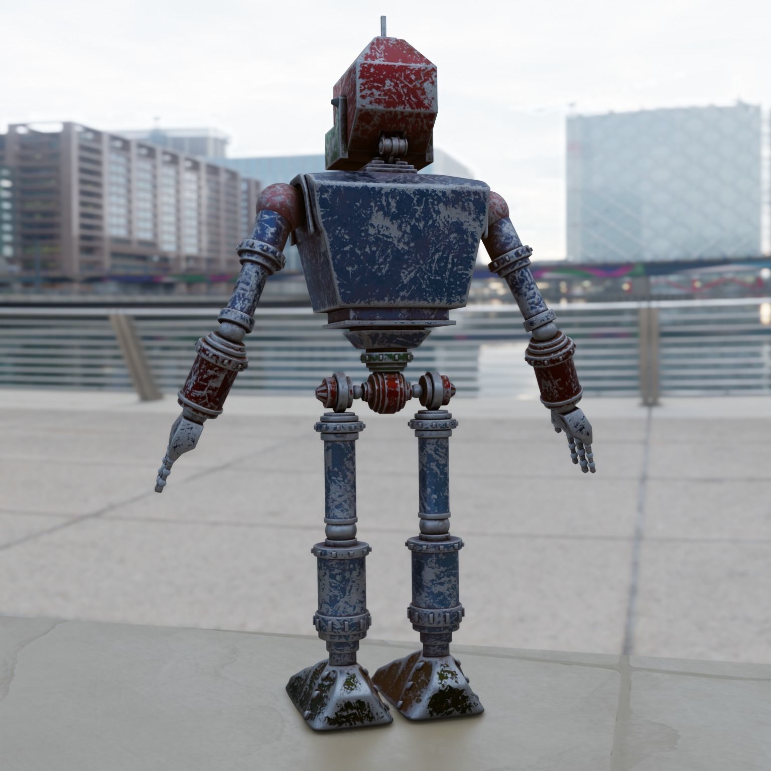 Mecha Robot Game Ready Model Low-poly 3D model_20