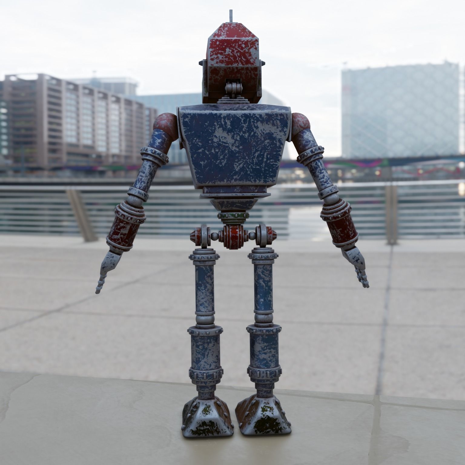 Mecha Robot Game Ready Model Low-poly 3D model_18