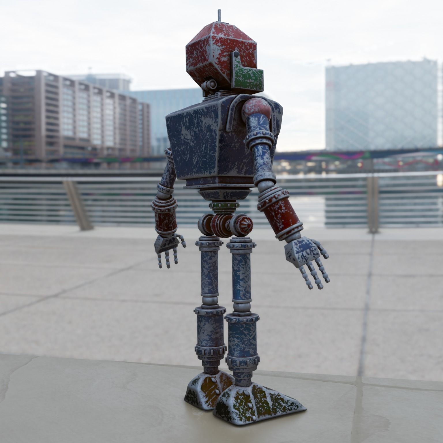 Mecha Robot Game Ready Model Low-poly 3D model_8