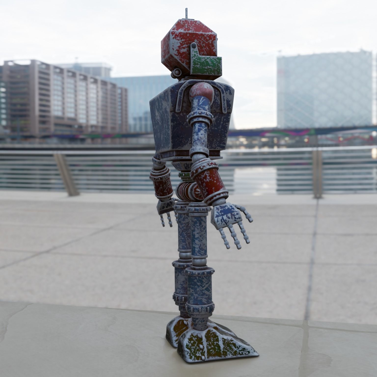 Mecha Robot Game Ready Model Low-poly 3D model_5