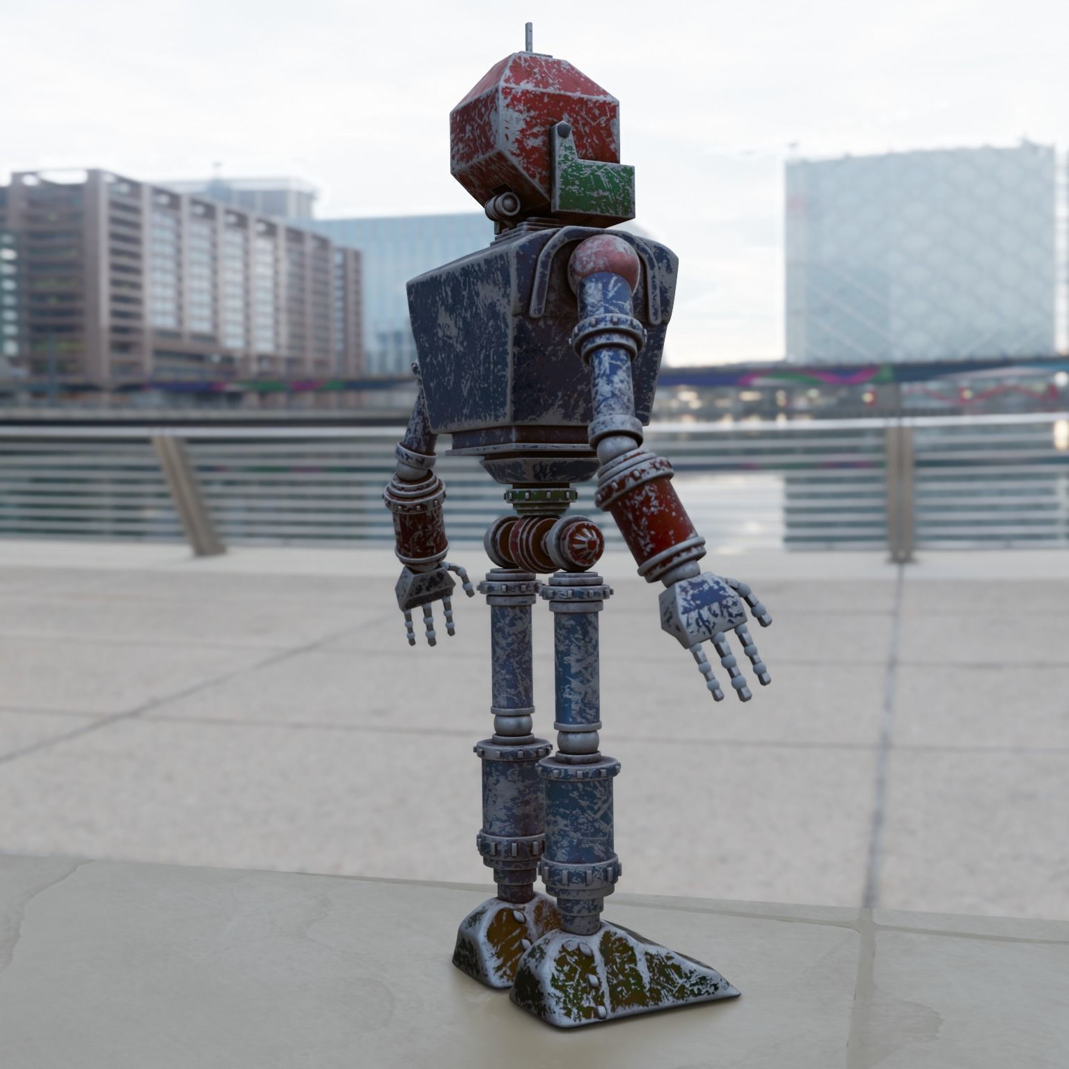 Mecha Robot Game Ready Model Low-poly 3D model_7