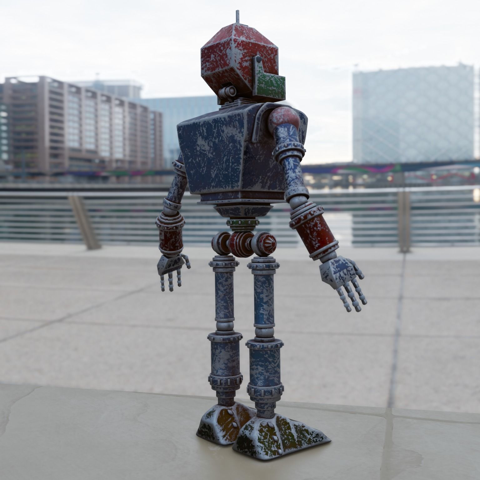 Mecha Robot Game Ready Model Low-poly 3D model_9