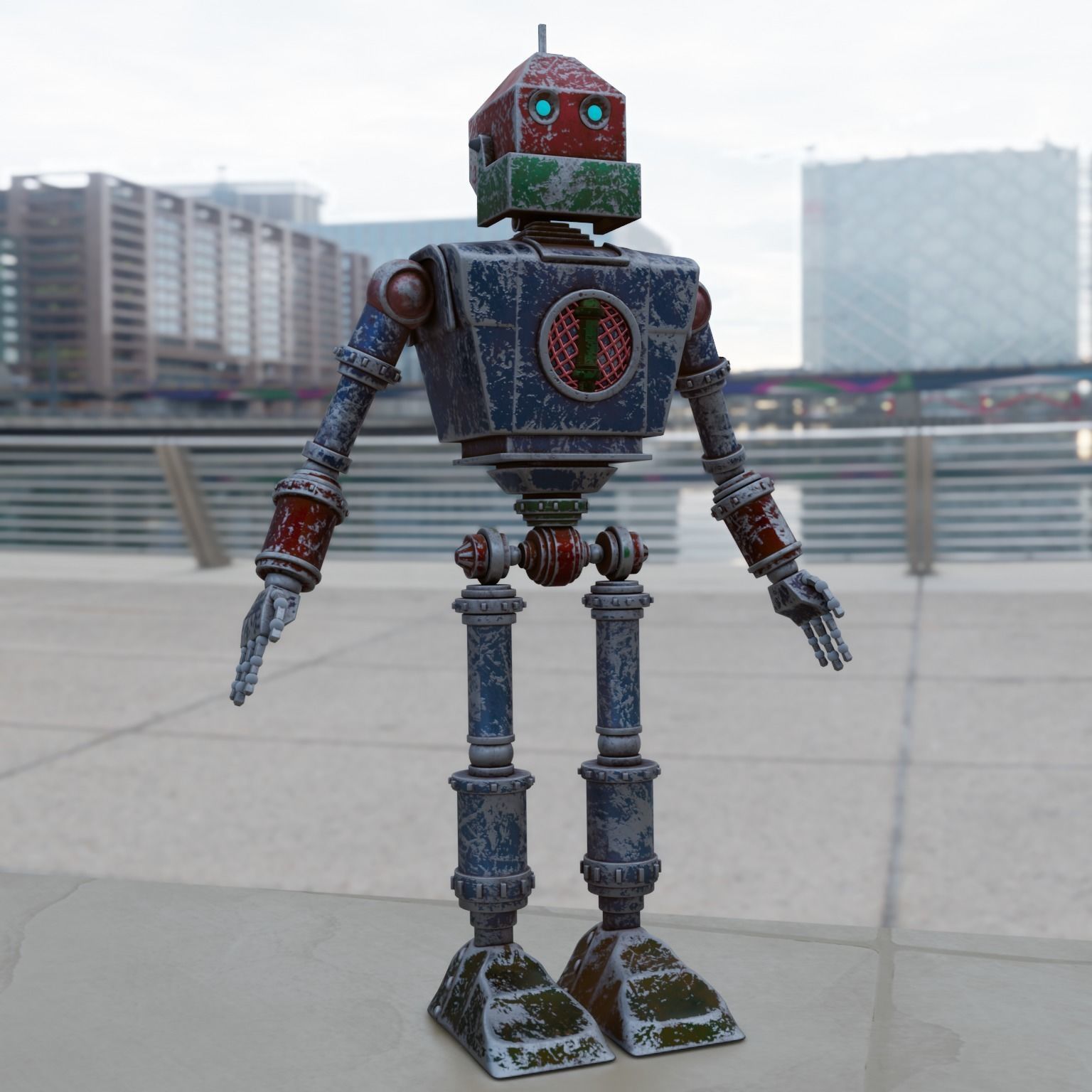 Mecha Robot Game Ready Model Low-poly 3D model_26
