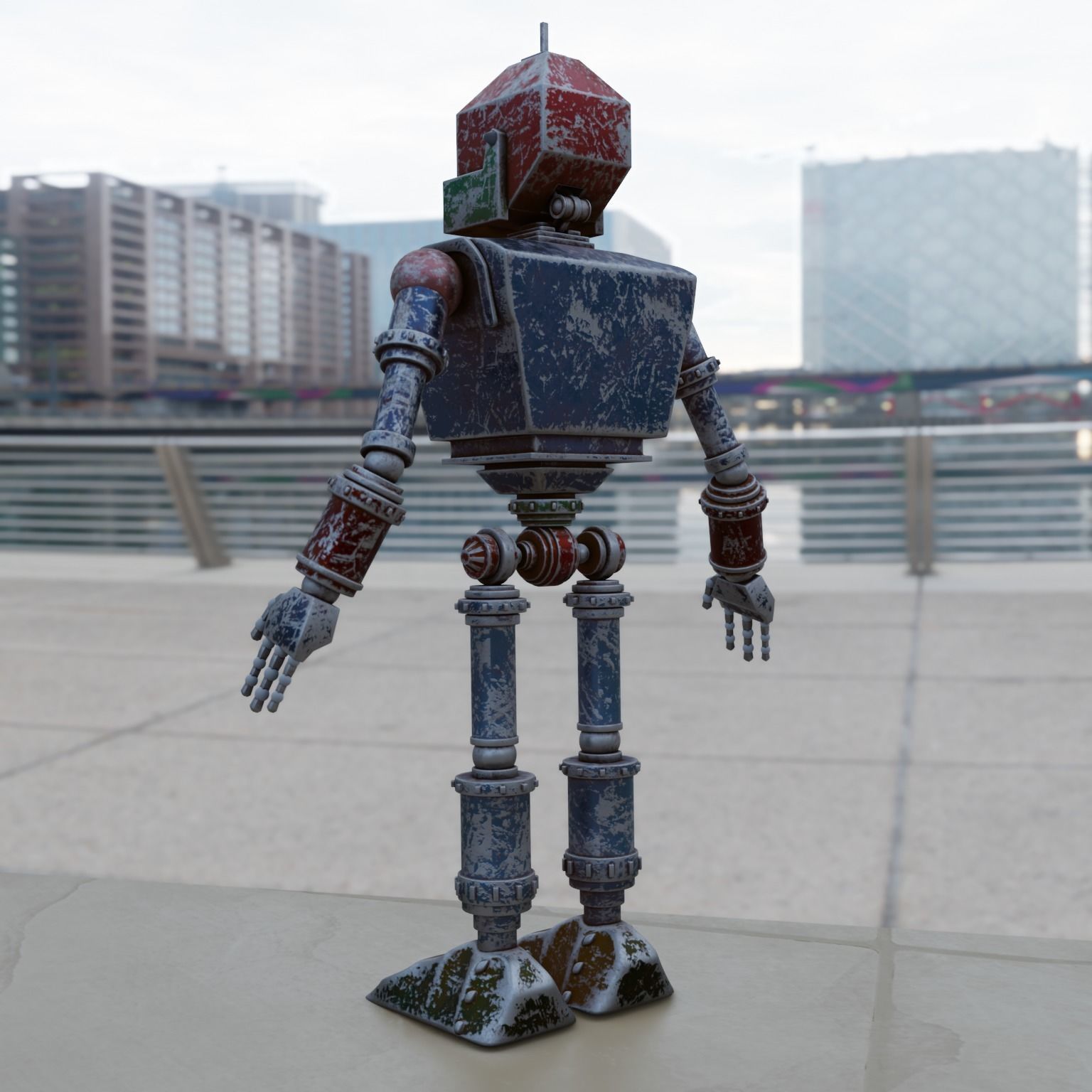 Mecha Robot Game Ready Model Low-poly 3D model_24