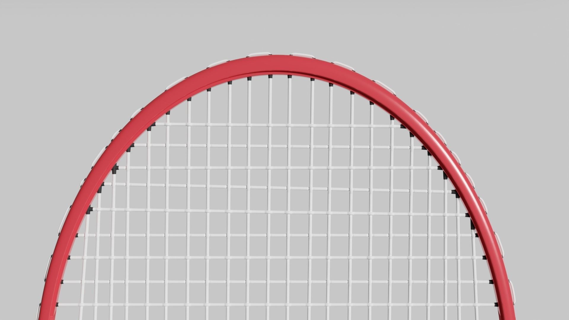 Racket Badminton  Low-poly 3D model_8