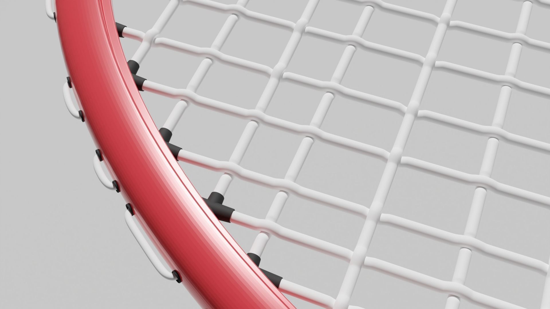 Racket Badminton  Low-poly 3D model_10