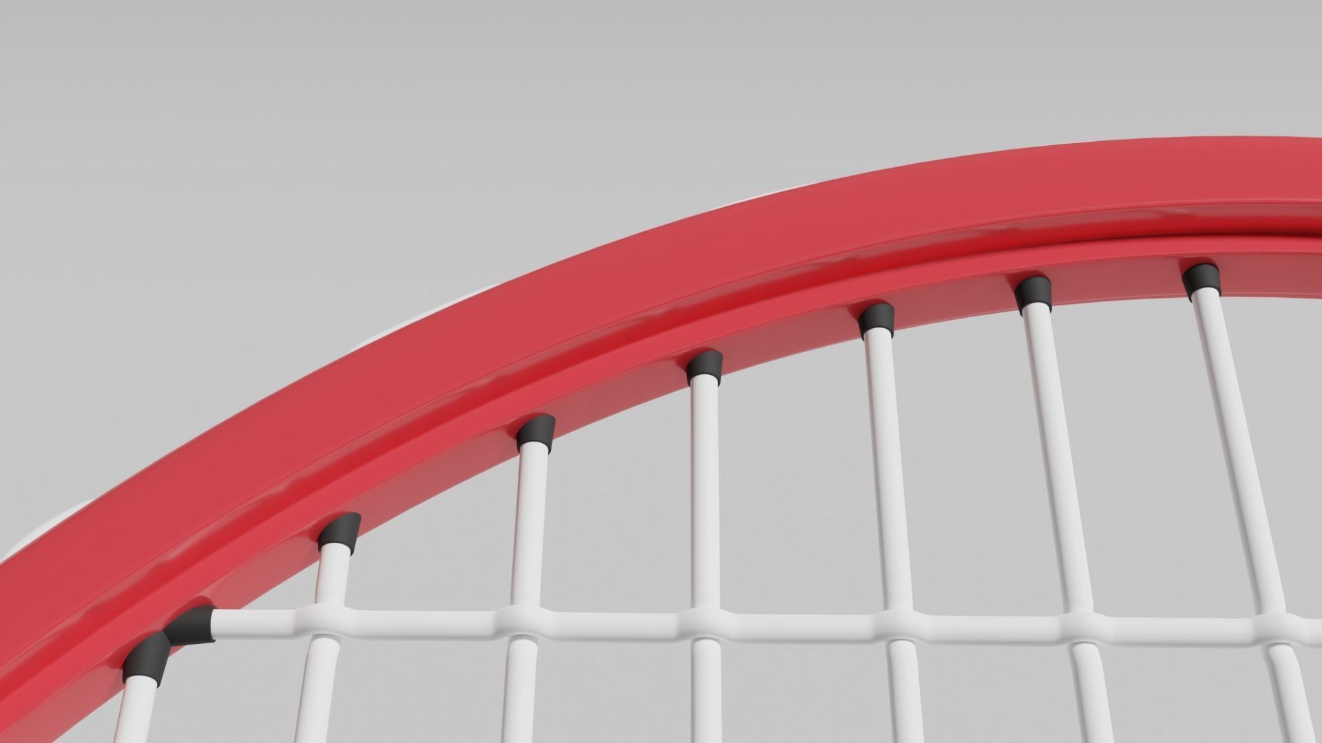 Racket Badminton  Low-poly 3D model_9