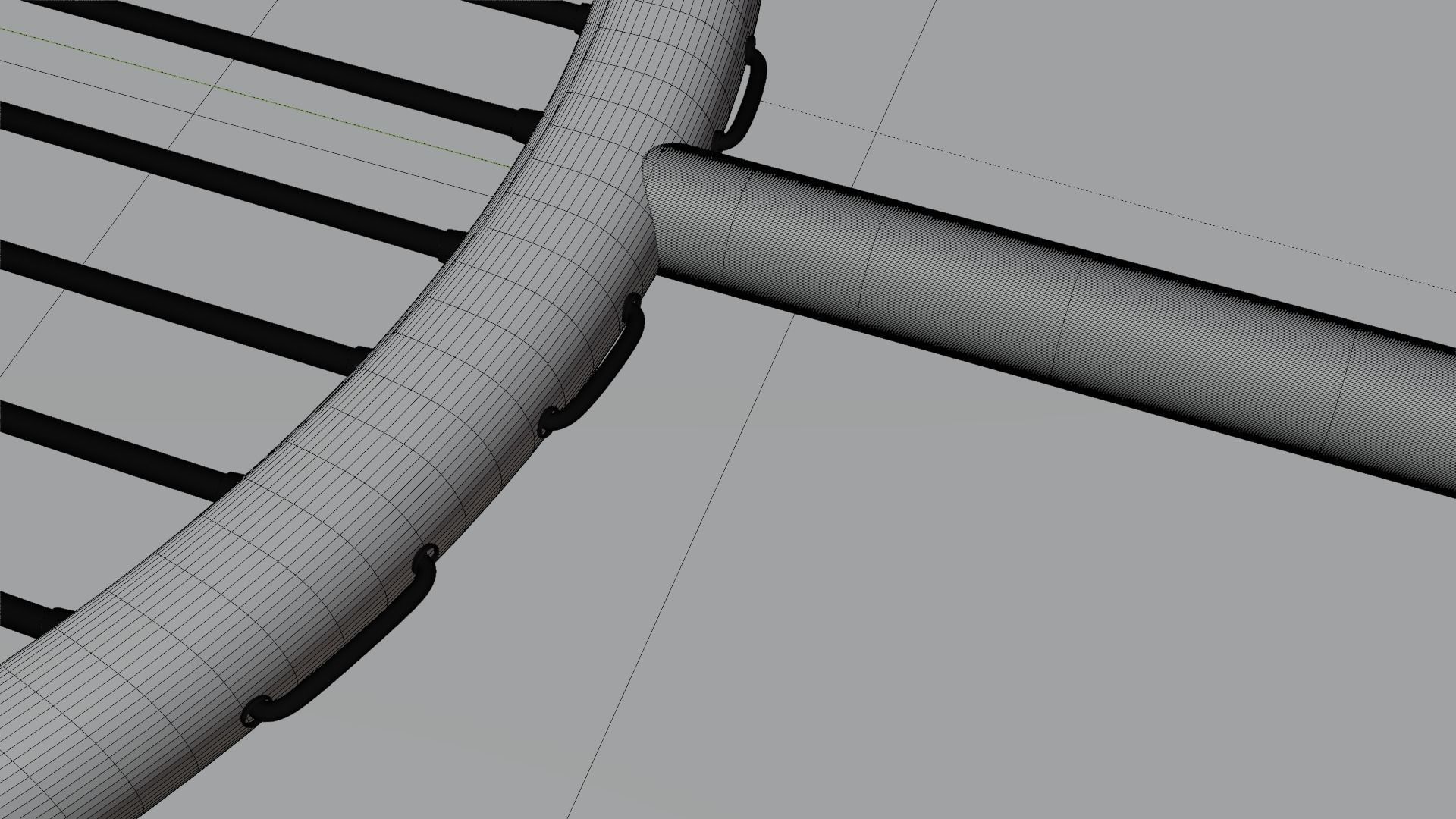 Racket Badminton  Low-poly 3D model_11