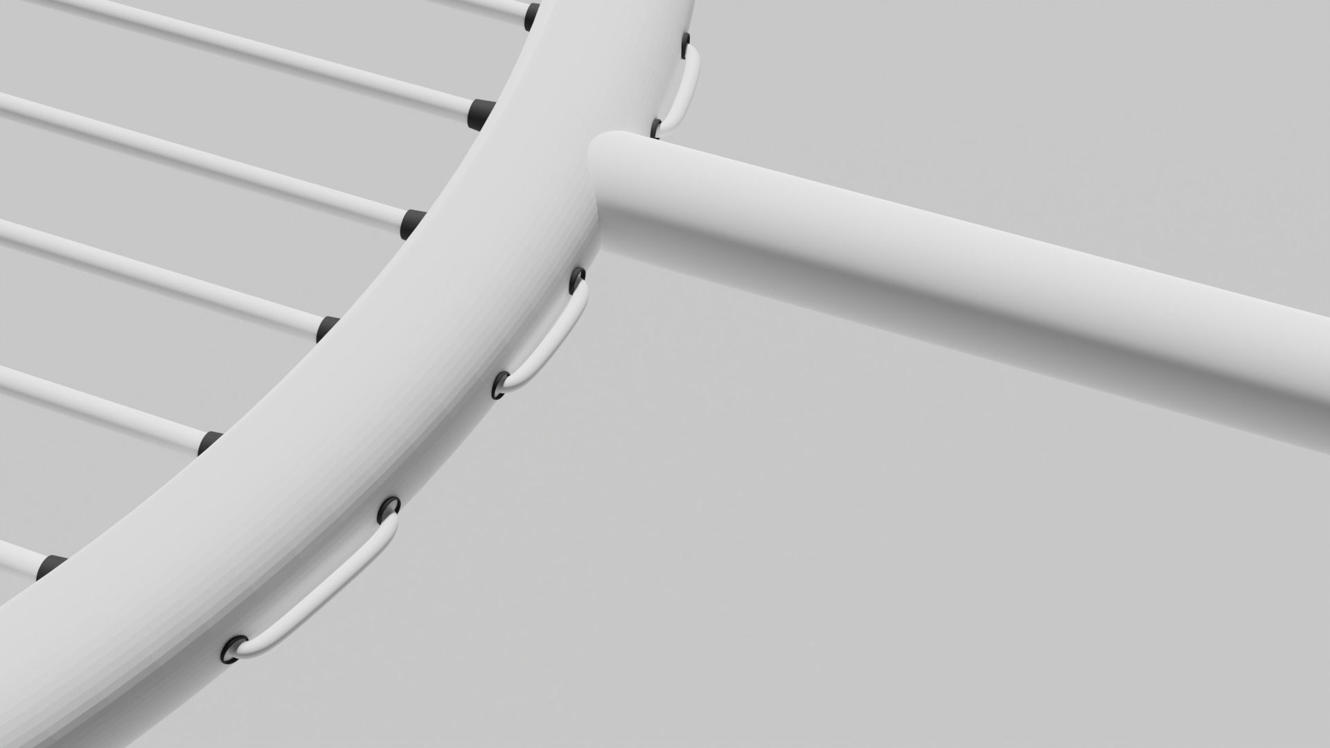 Racket Badminton  Low-poly 3D model_2