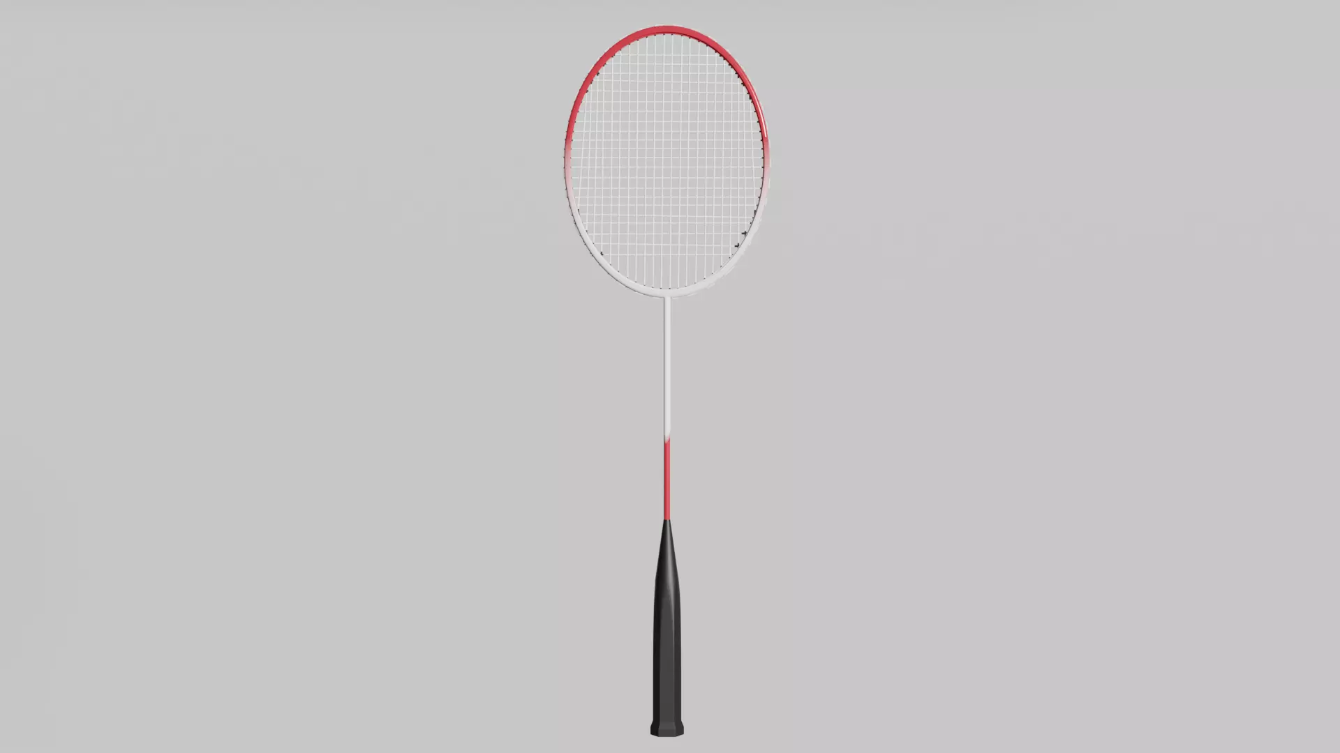 Racket Badminton  Low-poly 3D model_0