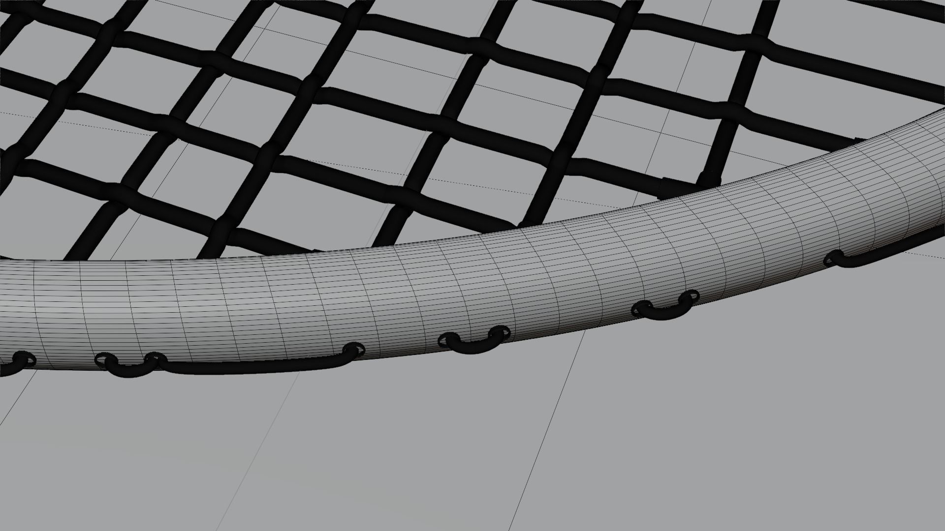 Racket Badminton  Low-poly 3D model_12