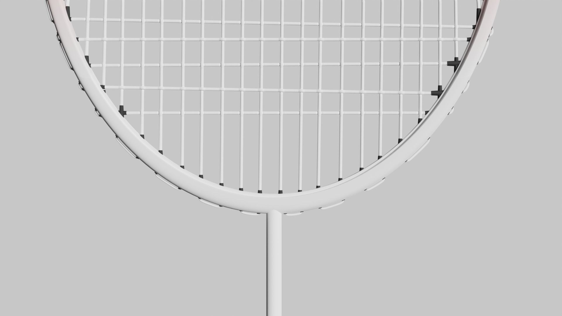 Racket Badminton  Low-poly 3D model_6