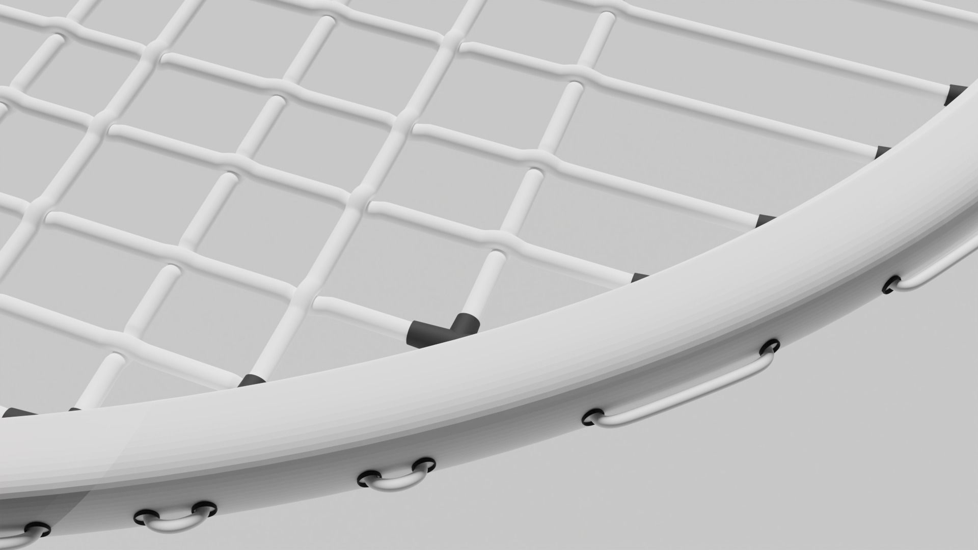 Racket Badminton  Low-poly 3D model_1