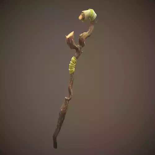 Stylized staff Elf weapon
