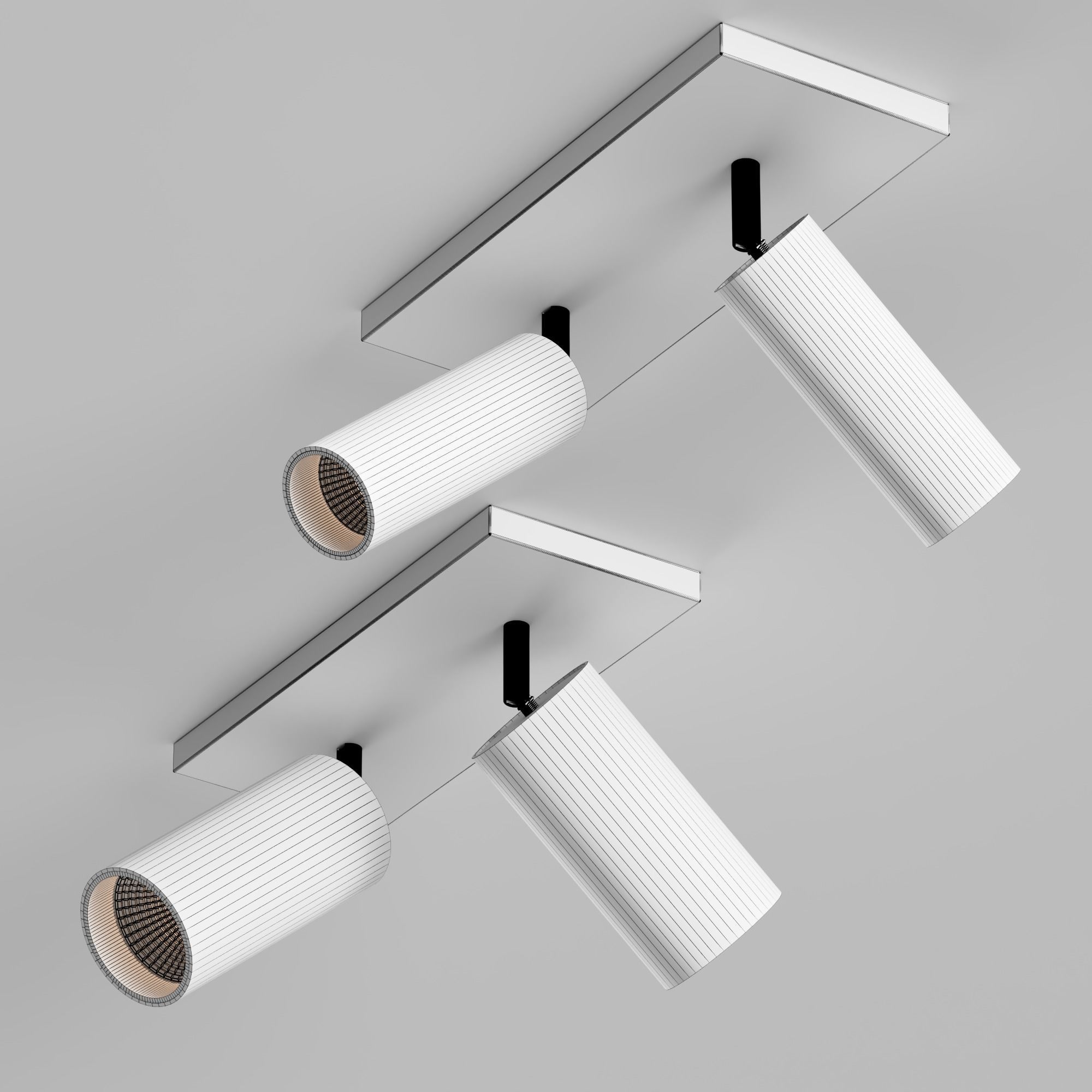 HOKASU Tube DUO lamp with swivel mount Free 3D model_2