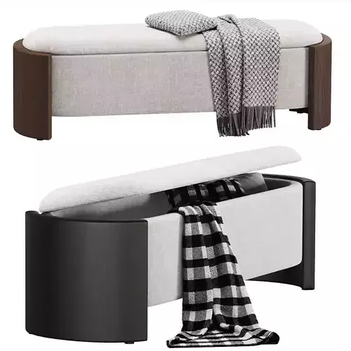 Whitney Storage Bench by West Elm 3D model