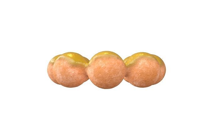 Japanese Donut v1 007 Low-poly 3D model 2