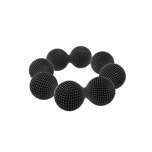Japanese Donut v1 007 Low-poly 3D model 5