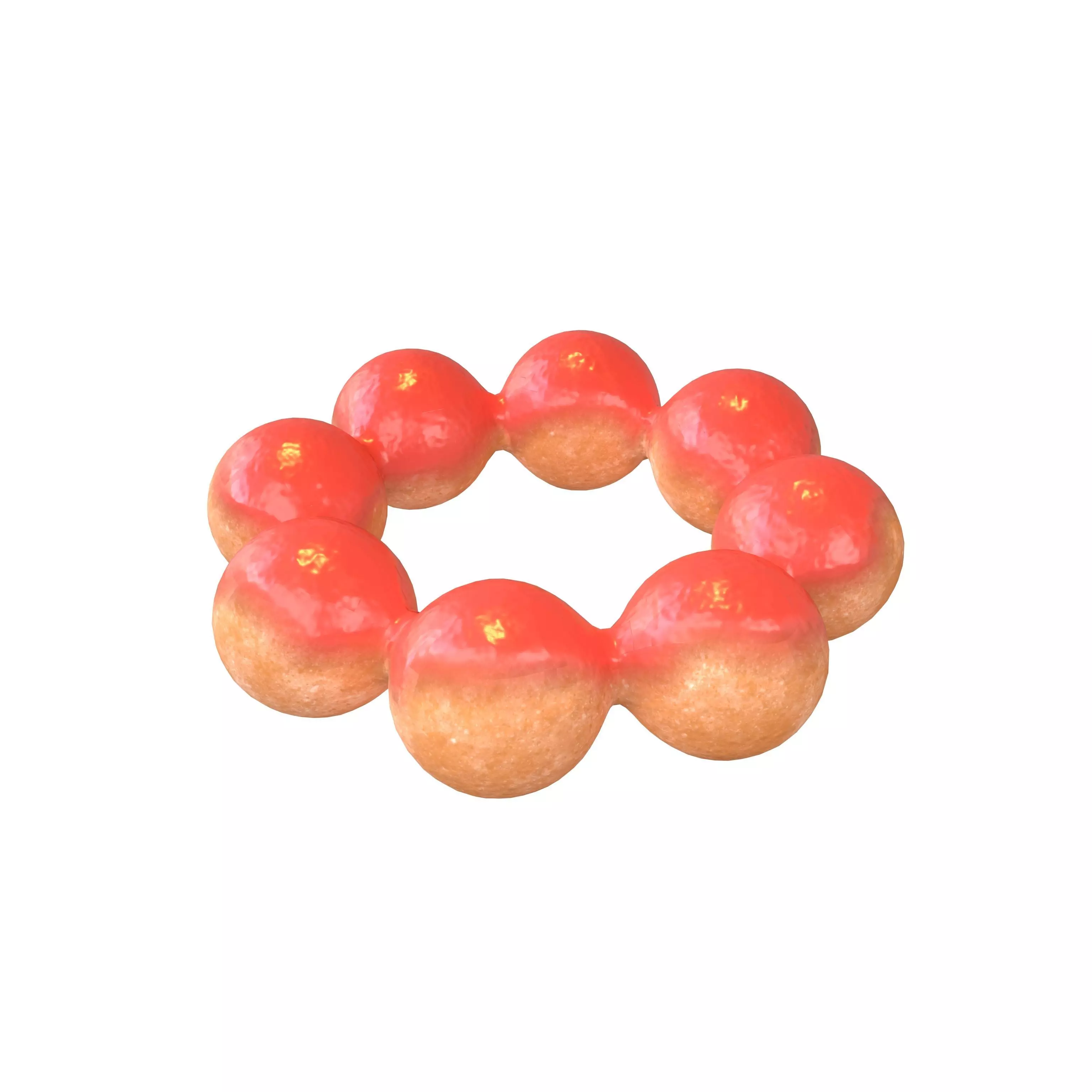 Japanese Donut v1 008 Low-poly 3D model_0