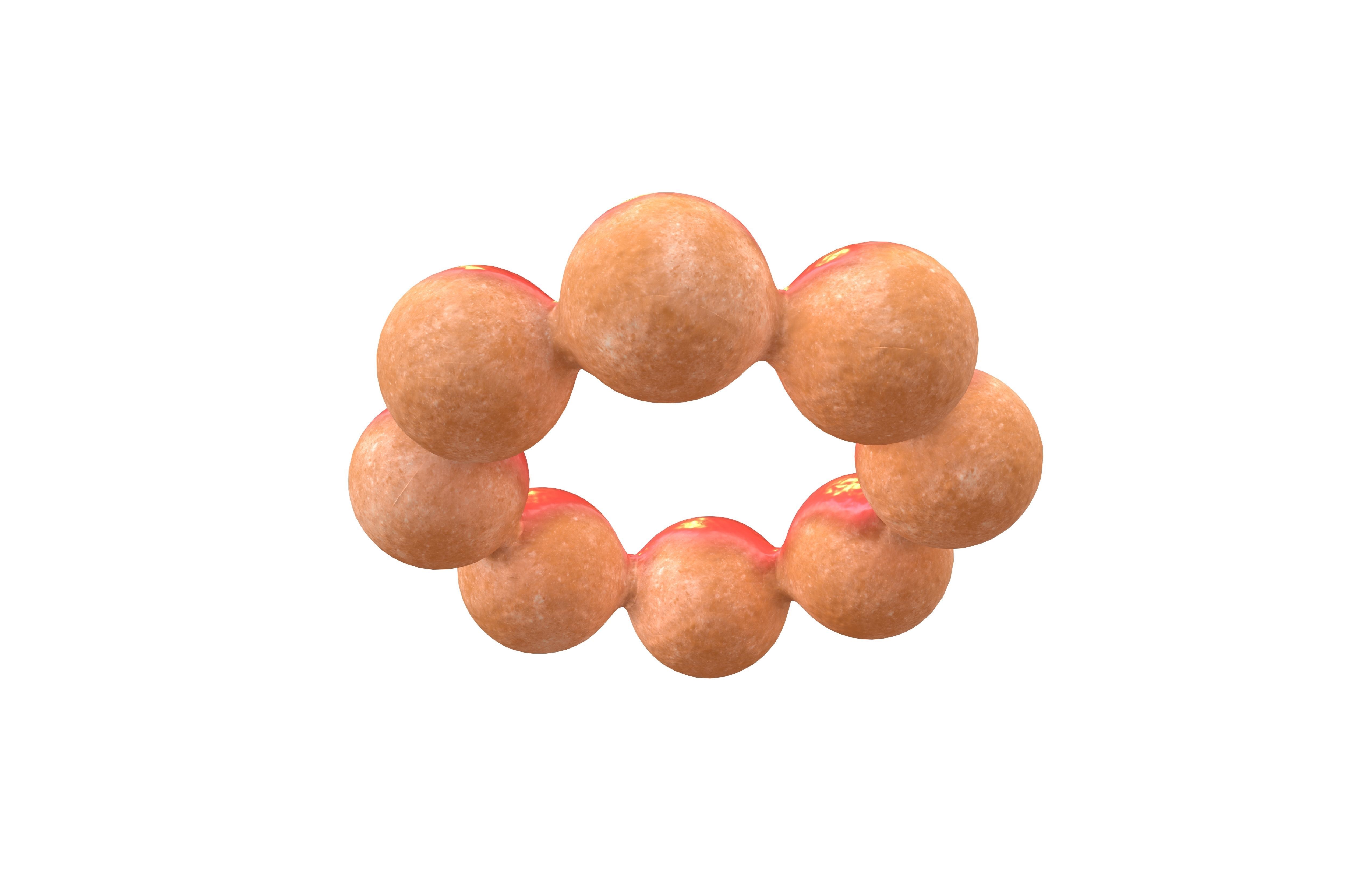 Japanese Donut v1 008 Low-poly 3D model_3