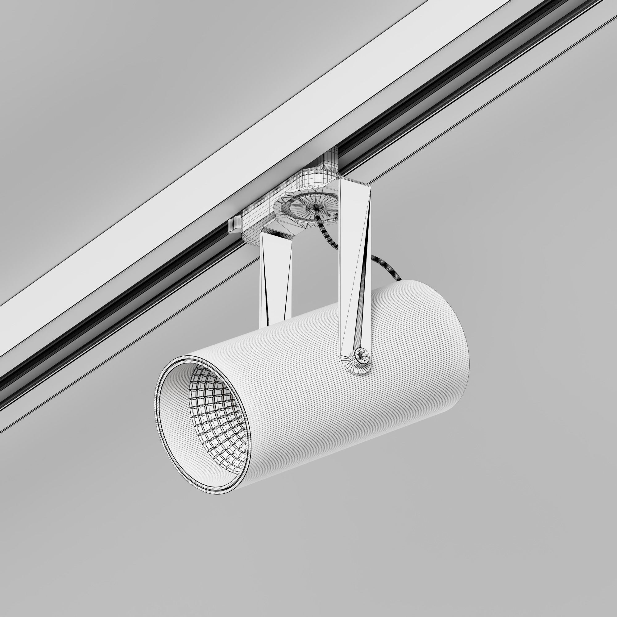 Track light HOKASU Tube Clip TR2 Free 3D model_2