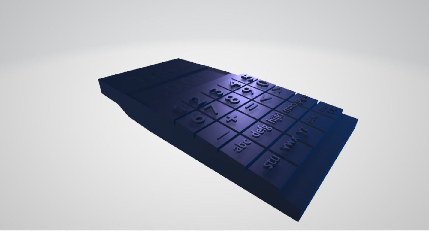 Modern calculater  Low-poly 3D model_2