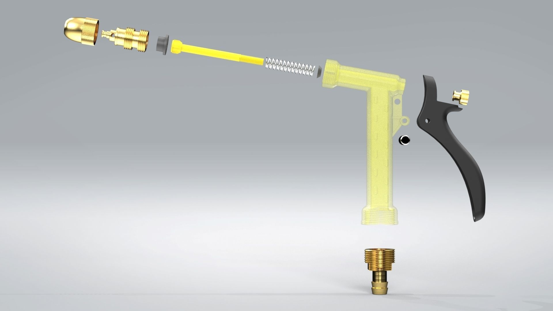 Garden water gun 3D model_9