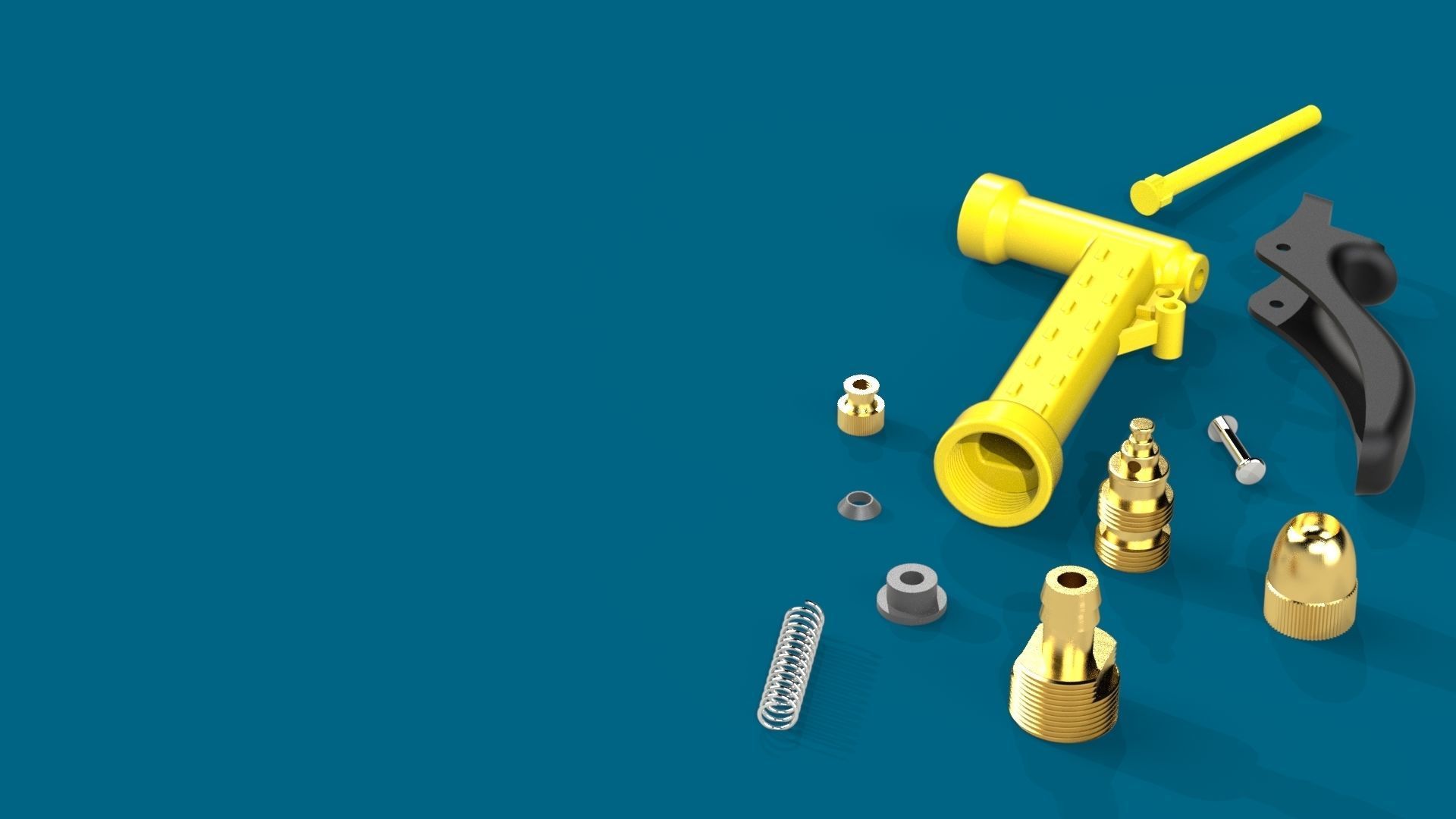 Garden water gun 3D model_21