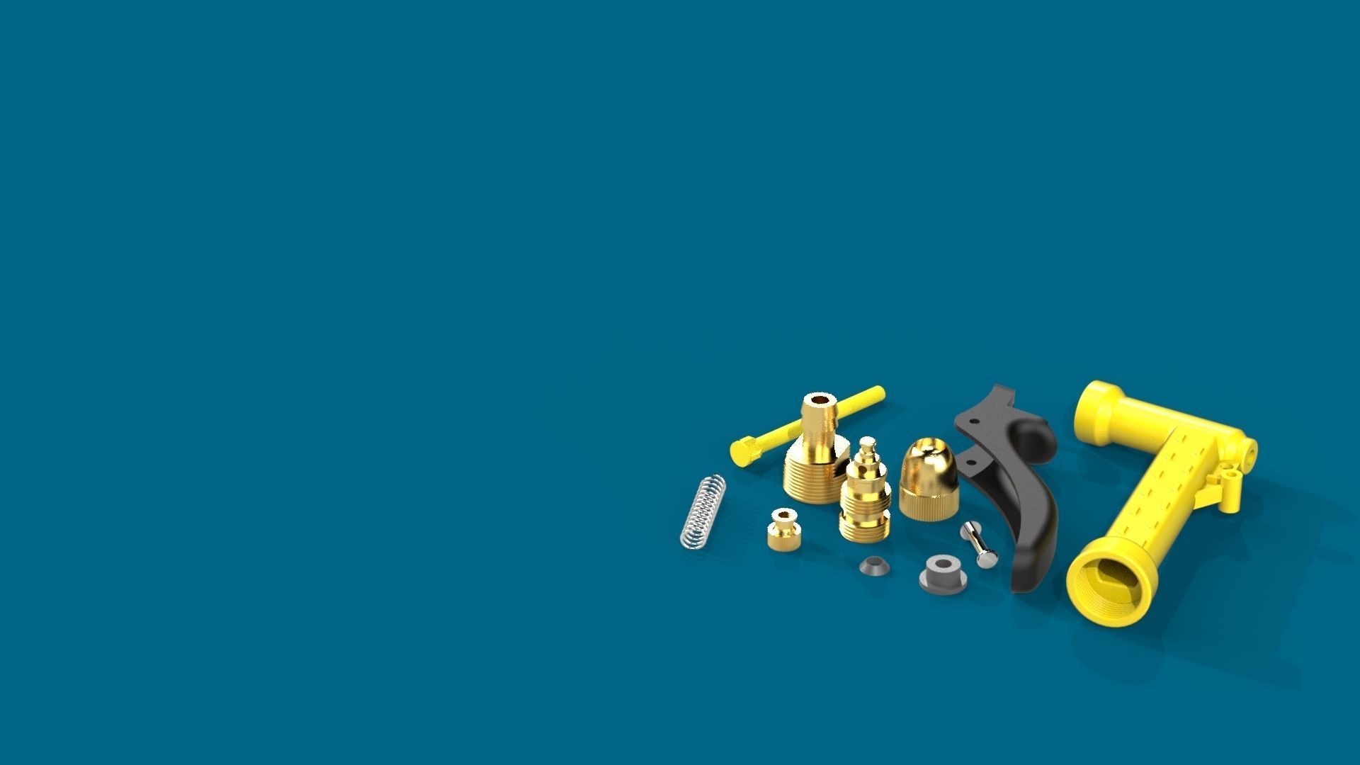 Garden water gun 3D model_22