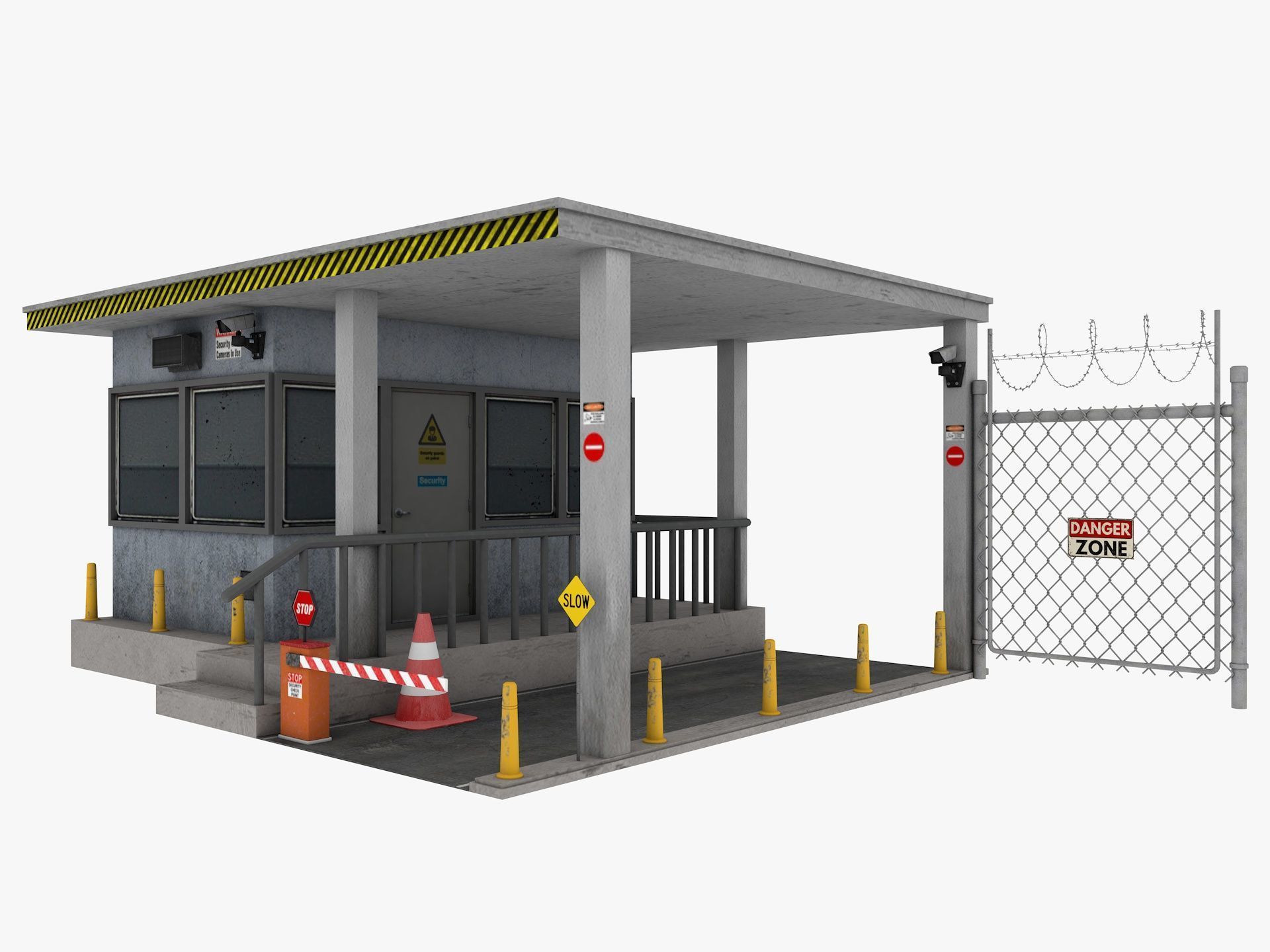 industrial warehouse equipments props pack Low-poly 3D model_24