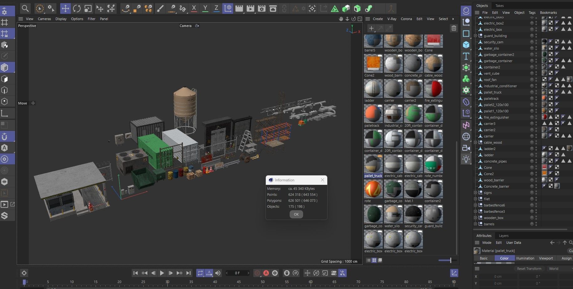 industrial warehouse equipments props pack Low-poly 3D model_105
