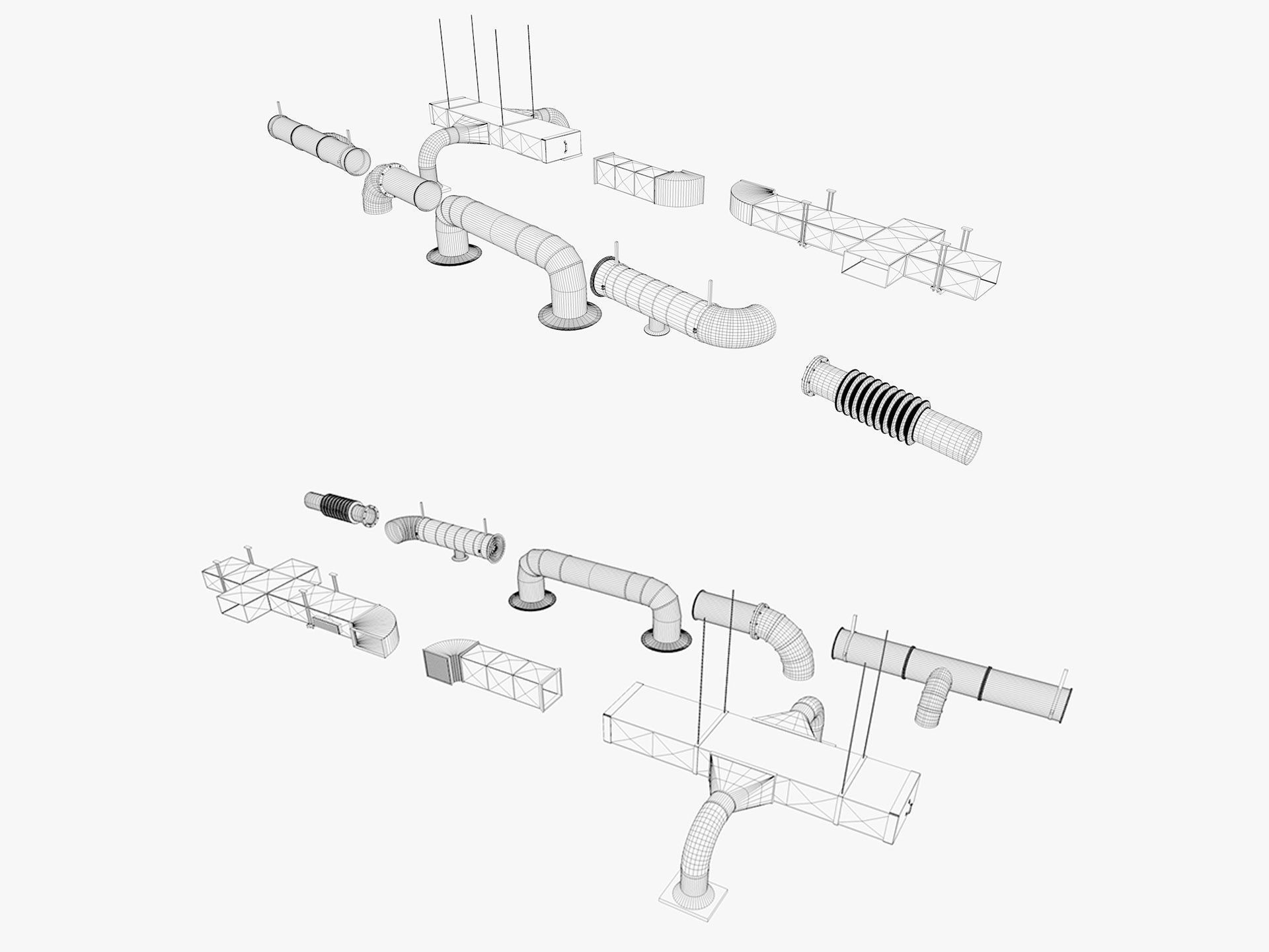 industrial warehouse equipments props pack Low-poly 3D model_13