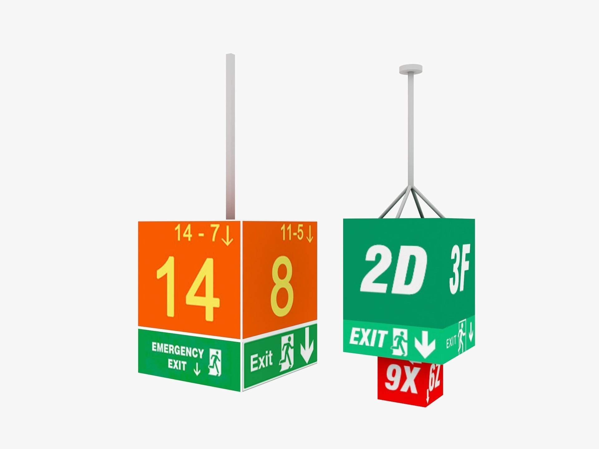 industrial warehouse equipments props pack Low-poly 3D model_42