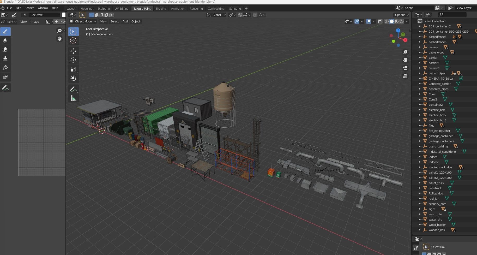 industrial warehouse equipments props pack Low-poly 3D model_103