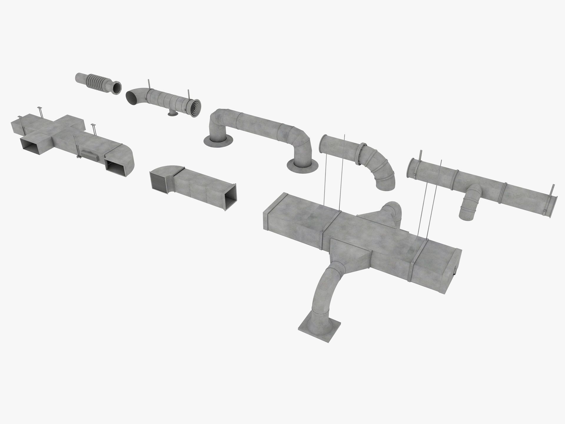 industrial warehouse equipments props pack Low-poly 3D model_35